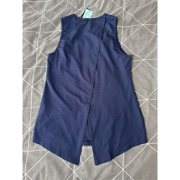 Ideology Blue Split-Back Tank Top Size XS - Picture 5 of 6